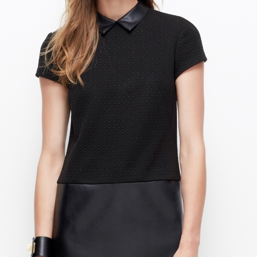 Ann Taylor Loft Faux Leather Shirtdress